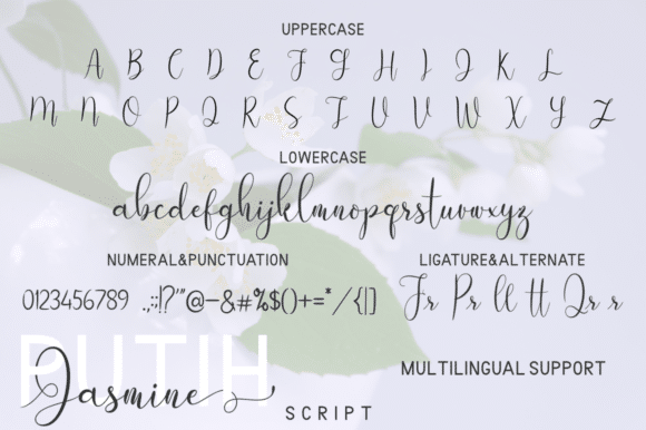 Putih Jasmine Font Duo 9