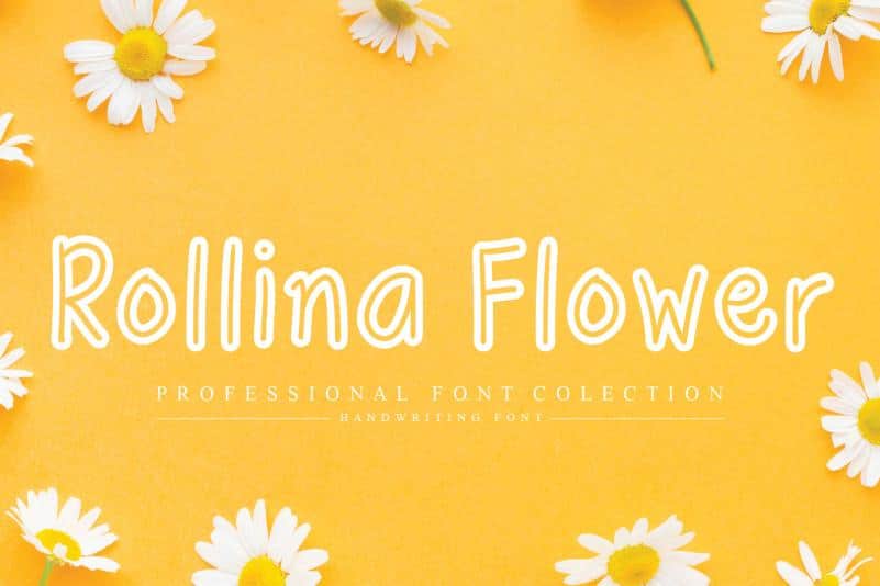 Rollina Flower Display Font