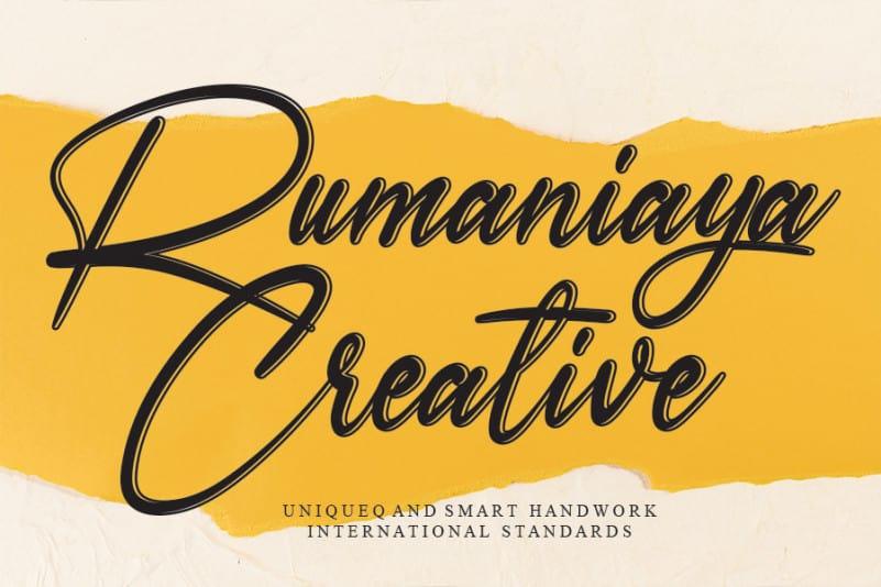 Rumaniaya Handwritten Font