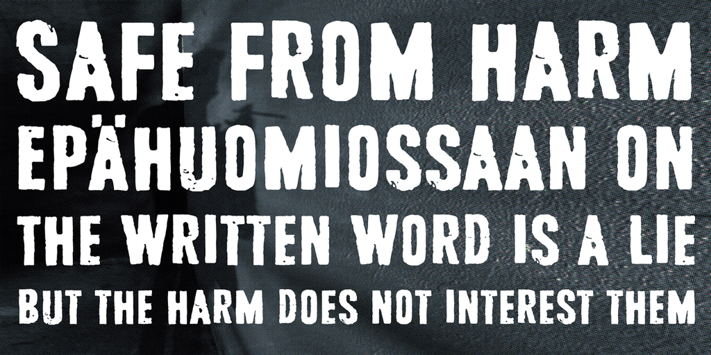 Safe From Harm Font 1