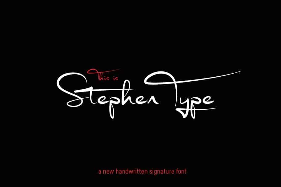 Signature Font – Stephen Type – Logo