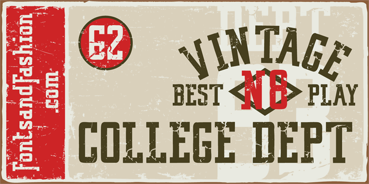 Vintage College Dept Worn Font