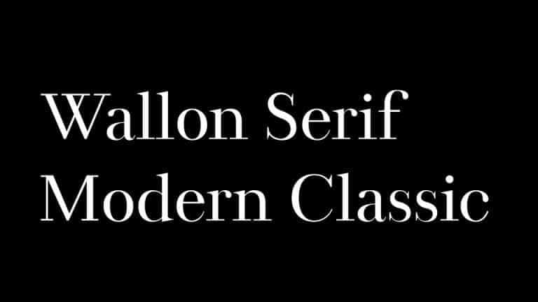 Wallon Serif Font