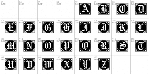 101! Antique Alpha Font 1
