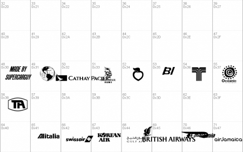 Airline Logos Past Font 1