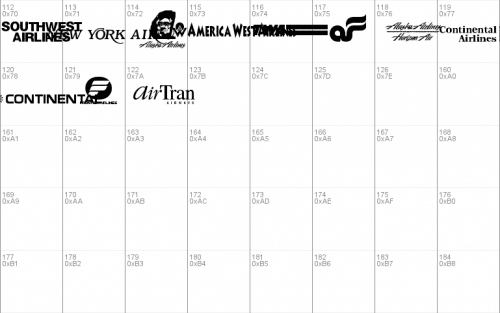 Airline Logos Past Font 3