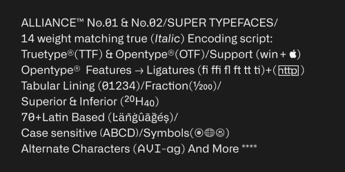 Alliance Font Family 7