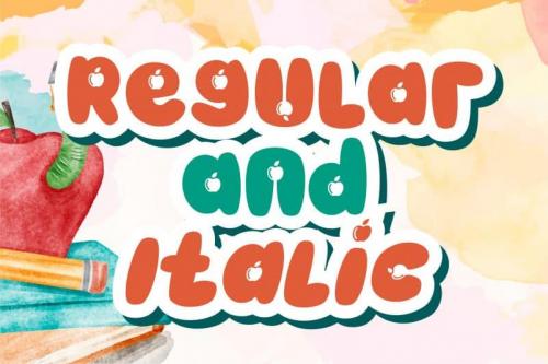 Apple Kids – Crafting Kids Font  3