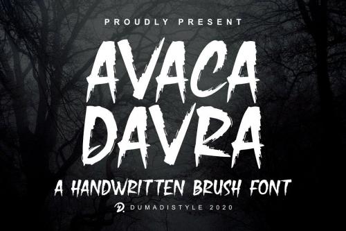 Avaka Davra Brush Font 1
