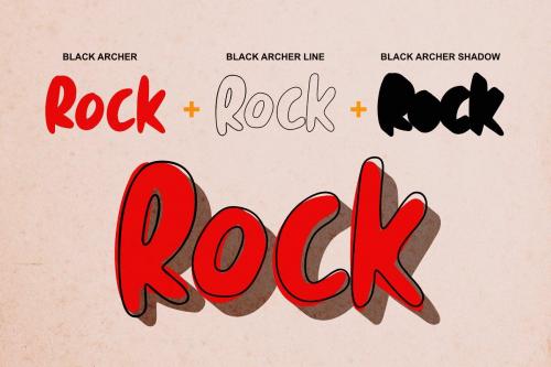 Black Archer Display Font  3