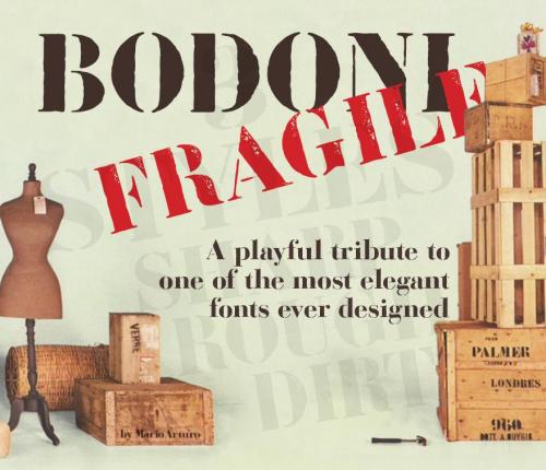 Bodoni Fragile Dirt Font 3