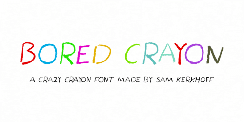 Bored Crayon Font
