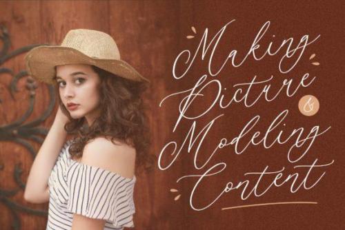 Camila Raindrop Script Font  4