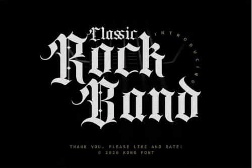 Classic Rock Band Font