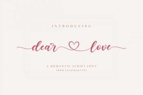 Dear Love Calligraphy Font