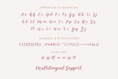 Dear Love Calligraphy Font  8