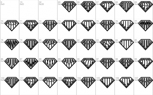 Diamond Monogram Book Font 1
