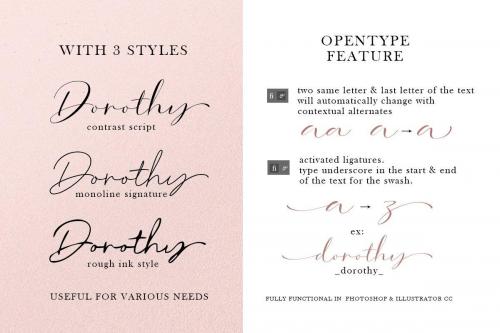 Dorothy Clark Script Font  1