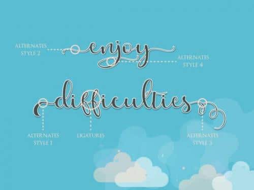 Falling Calligraphy Font  1