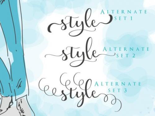 Falling Calligraphy Font  8