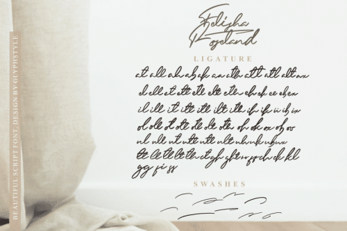 Felisha Roseland Script Font 7