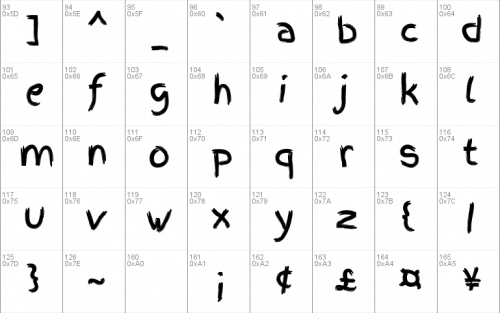 Finger Paint Brush Font 2