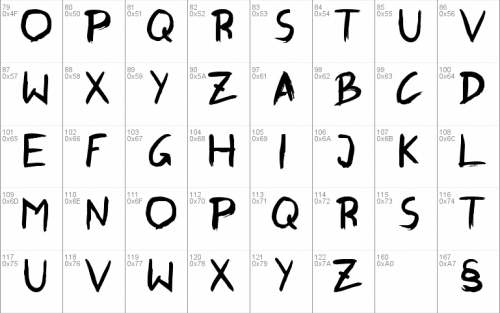 Graffiti Paint Brush Font 2