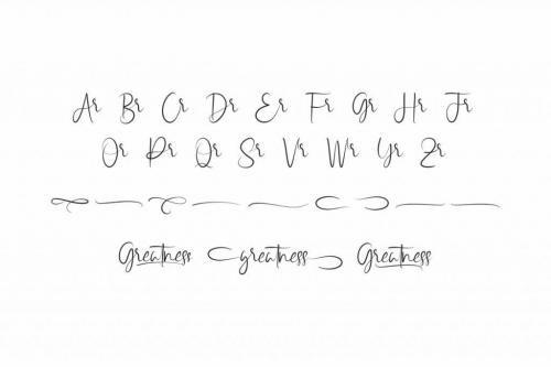 Greatness Calligraphy Font 1