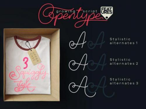 Growing Handwritten Font  2'