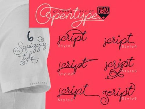 Growing Handwritten Font  3