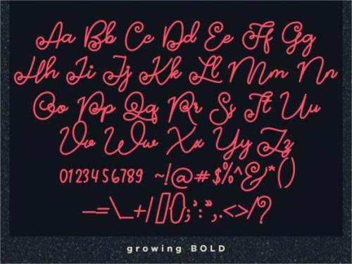 Growing Handwritten Font  6