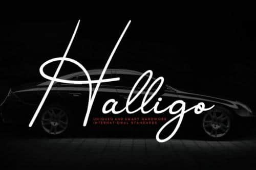 Halligo Handwritten Font