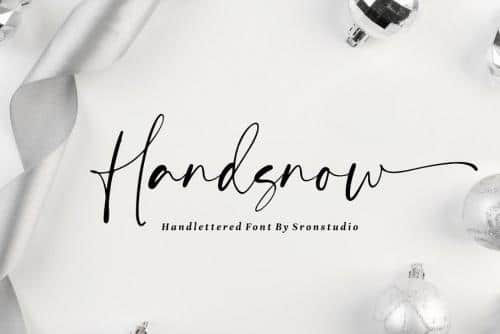 Handsnow Handlettered Font