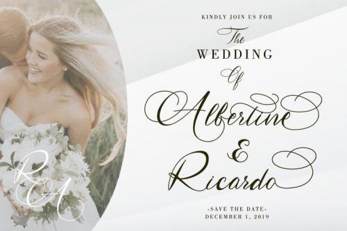 Hertina Calligraphy Font 2