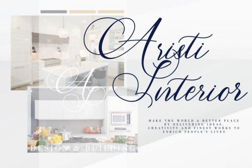 Hertina Calligraphy Font 4