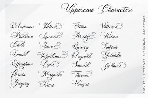 Hertina Calligraphy Font 7