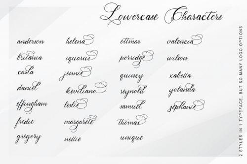 Hertina Calligraphy Font 8