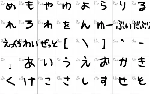 Hiragana Font  1