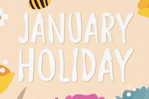 January Holiday Display Font