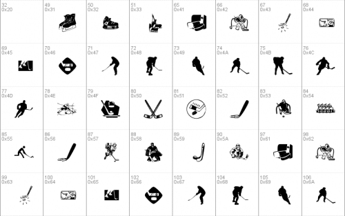 KR Hockey Dings Font 1