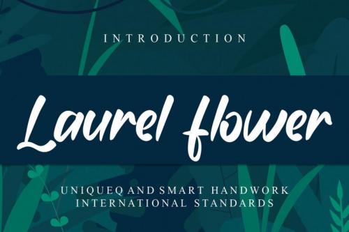 Laurel flower Script Font