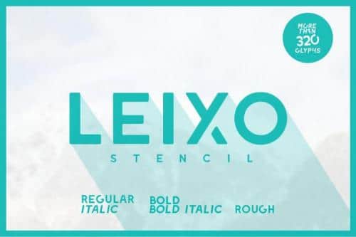 Leixo Stencil Typeface