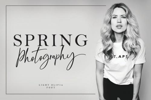 Light Olifia Script Font  1'