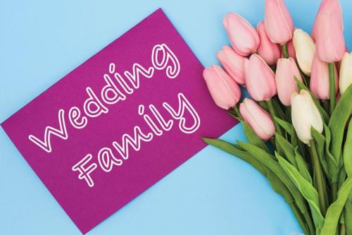 Line Flower Display Font