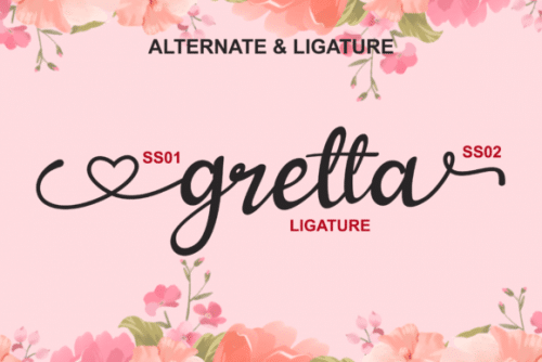 Love and Heart Calligraphy Font 3