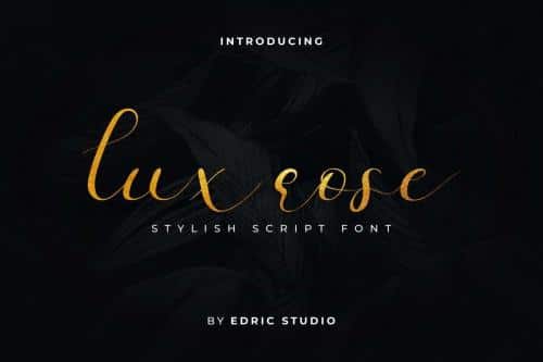 Lux Rose Stylish Script Font 1