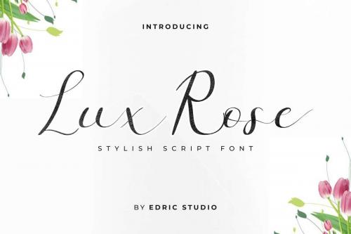 Lux Rose Stylish Script Font 10