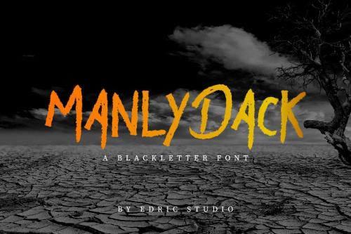 Manly Dack Grunge Script Font 1