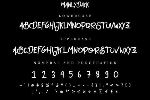 Manly Dack Grunge Script Font 4