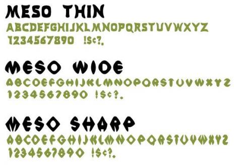 Meso – 3 Font Styles